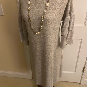 Grey sweater dress